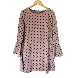 Wallflower Polka Dot Bell Three Quarter Sleeve Tunic Top Size XL NWT